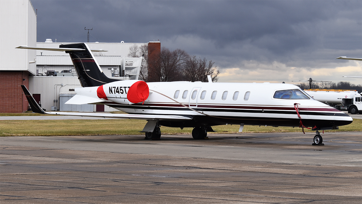 Full size: PRIVATE LearJet 45 N745TT at Cuyahoga County Airport
